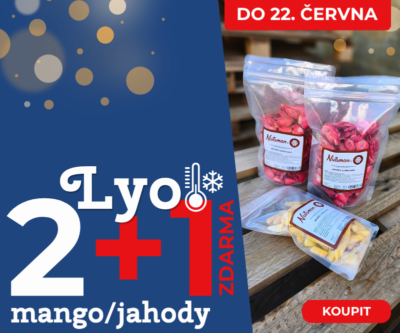 LYO ovoce v akci: Jahody; Mango 2+1 ZDARMA | Ochutnejte teď!